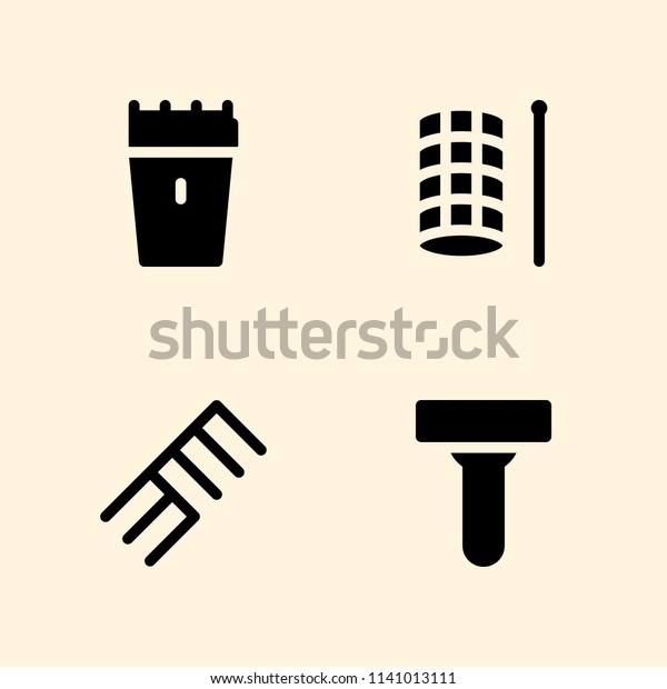 blade, hair salon, hair salon and\
blade icons set. Vector graphic design for web and\
application