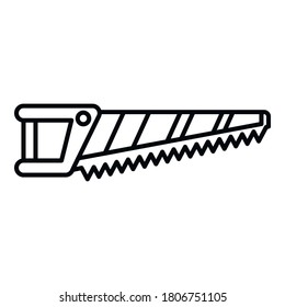 Blade hand saw icon. Outline blade hand saw vector icon for web design isolated on white background