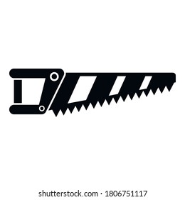Icono de la sierra de la mano de la hoja. Ilustración simple del icono vectorial de la sierra de la mano de la hoja para el diseño web aislado en fondo blanco