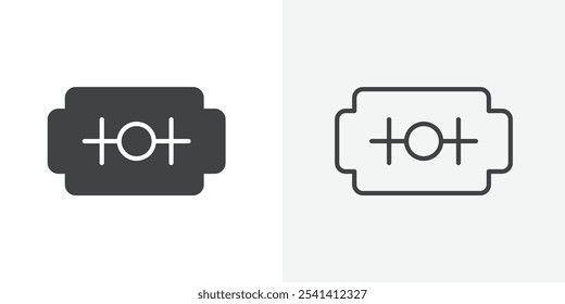 Icono de la cuchilla plano y diseño de conjunto simple