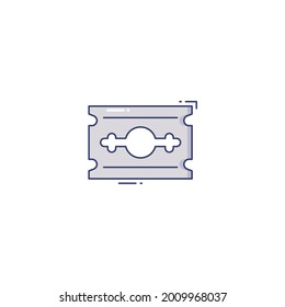 Blade-Symbol einzeln auf weißem Hintergrund