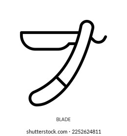 blade icon. Line Art Style Design Isolated On White Background