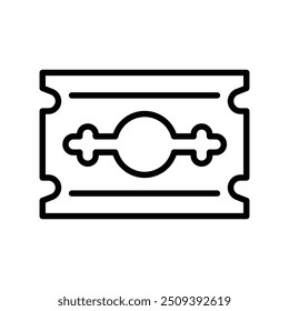 blade icon. Outline style design isolated on white background