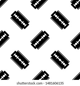 Blade icon seamless pattern. White and black background. Abstract geometric shape texture. Design template for wallpaper,wrapping, textile. Vector Illustration