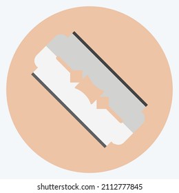 Blade Icon in trendy flat style isolated on soft blue background