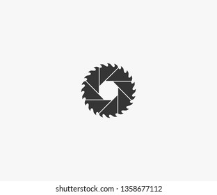 blade lens simple vector icon logo illustration design