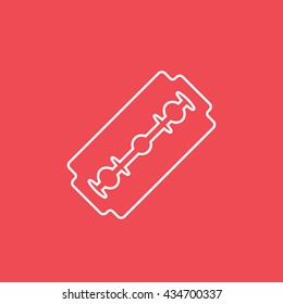 Blade Line Icon On Red Background