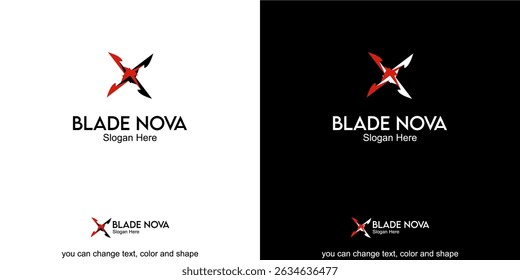 blade nova Logo Template Design Vector