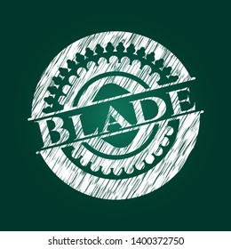 Blade on chalkboard. Vector Illustration. Detailed.