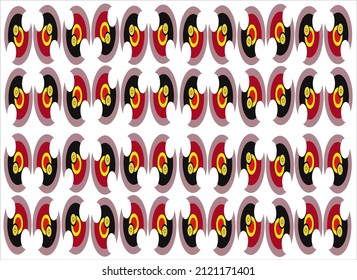 blade pattern tile, colorful, standard vector.