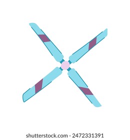 blade propeller cartoon. motor marine, ocean logo, prop underwater blade propeller sign. isolated symbol vector illustration