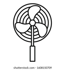 Blade protect fan icon. Outline blade protect fan vector icon for web design isolated on white background