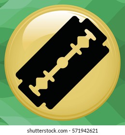 Blade razor - black icon