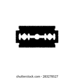 Blade razor  - black vector icon