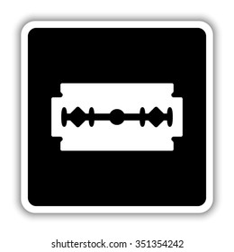 Blade razor - black vector icon