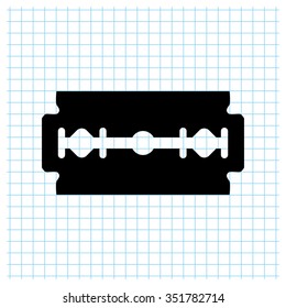 Blade razor - black vector icon