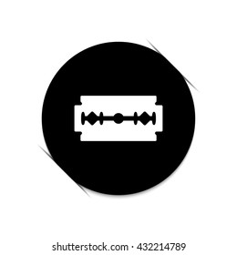 Blade razor -  black vector icon