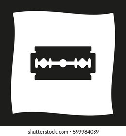 Blade razor  - black vector icon