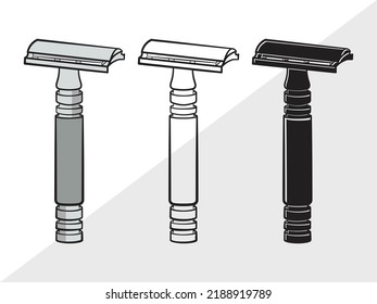 Blade Razor Clipart SVG Printable Vector Illustration