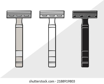Blade Razor Clipart SVG Printable Vector Illustration
