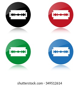 Blade razor - color vector icon