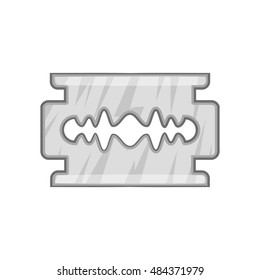 Blade razor icon in black monochrome style isolated on white background vector illustration
