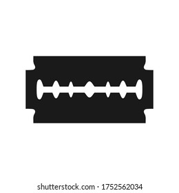 Blade razor icon. Black silhouette vector illustration isolated