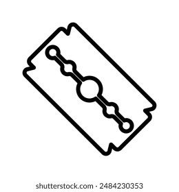 Blade razor icon design in filled and outlined style