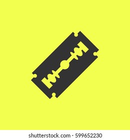 Blade razor icon flat. Black pictogram on white background. Vector illustration symbol and bonus button