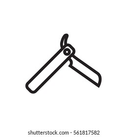 blade razor icon illustration isolated vector sign symbol
