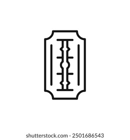 Icono de la cuchilla de afeitar aislado en el fondo blanco