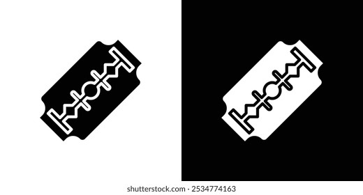 Blade razor icon linear logo isolated