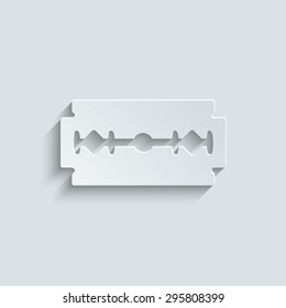 Blade razor icon with shadow