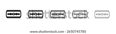 Blade razor icon vector outline symbol or illustration