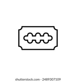 Logotipo de la cuchilla de afeitar logo Vector contorno