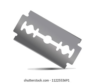 Razor Blade Design Isolated On White Stock Vector (Royalty Free) 1122535958