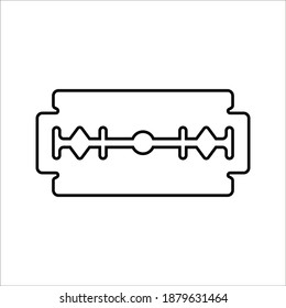 Blade razor vector icon on white background. color editable