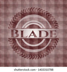Blade red geometric emblem. Seamless.