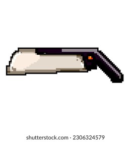 blade saw hand game pixel art retro vector. bit blade saw hand. old vintage illustration