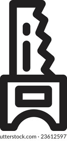 Icono de contorno de herramienta de visualización de hoja