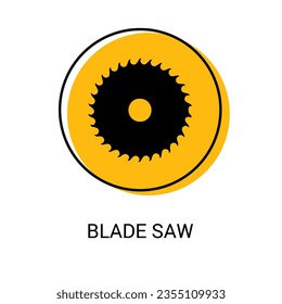 Blade saw  vector. Blade saw icon illustration on white background. Stock vector.