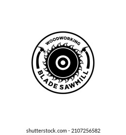 Blade Sawmil Logo Template Vector