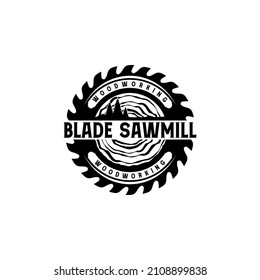 Blade Sawmil Logo Template Vector