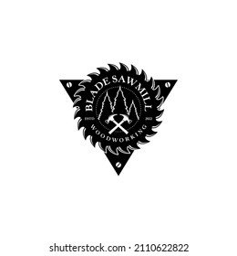 Blade Sawmil Logo Template Vector