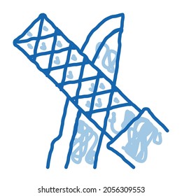 Blade Sharpening sketch icon vector. Hand drawn blue doodle line art Blade Sharpening sign. isolated symbol illustration