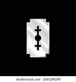 Blade silver plated metallic icon