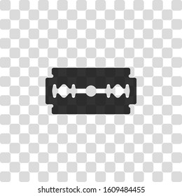 blade. simple silhouette. Black symbol on transparency grid