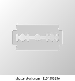 blade. simple silhouette. Paper design. Cutted symbol. Pitted style