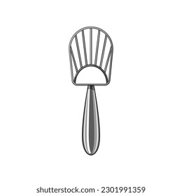 blade slicer food cartoon. slice tool, restaurant steel blade slicer food sign. isolated symbol vector illustration