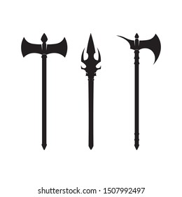 blade and sword vector symbol black 
